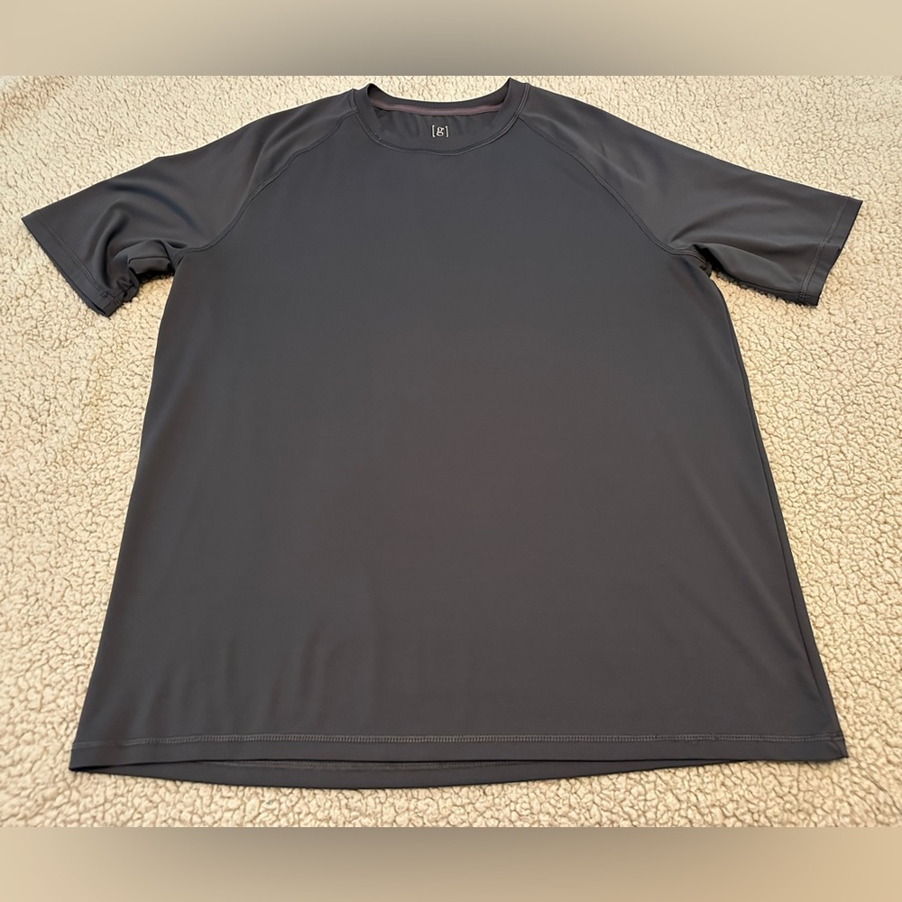 George Men’s Short Sleeve Rash guard, Dark Gray, Size L
